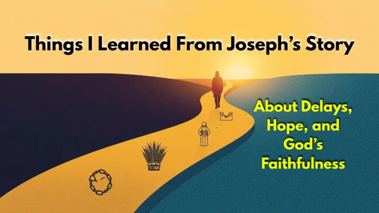 Silhouette of Joseph walking through shifting landscapes — from pit to palace — symbolizing faith through adversity