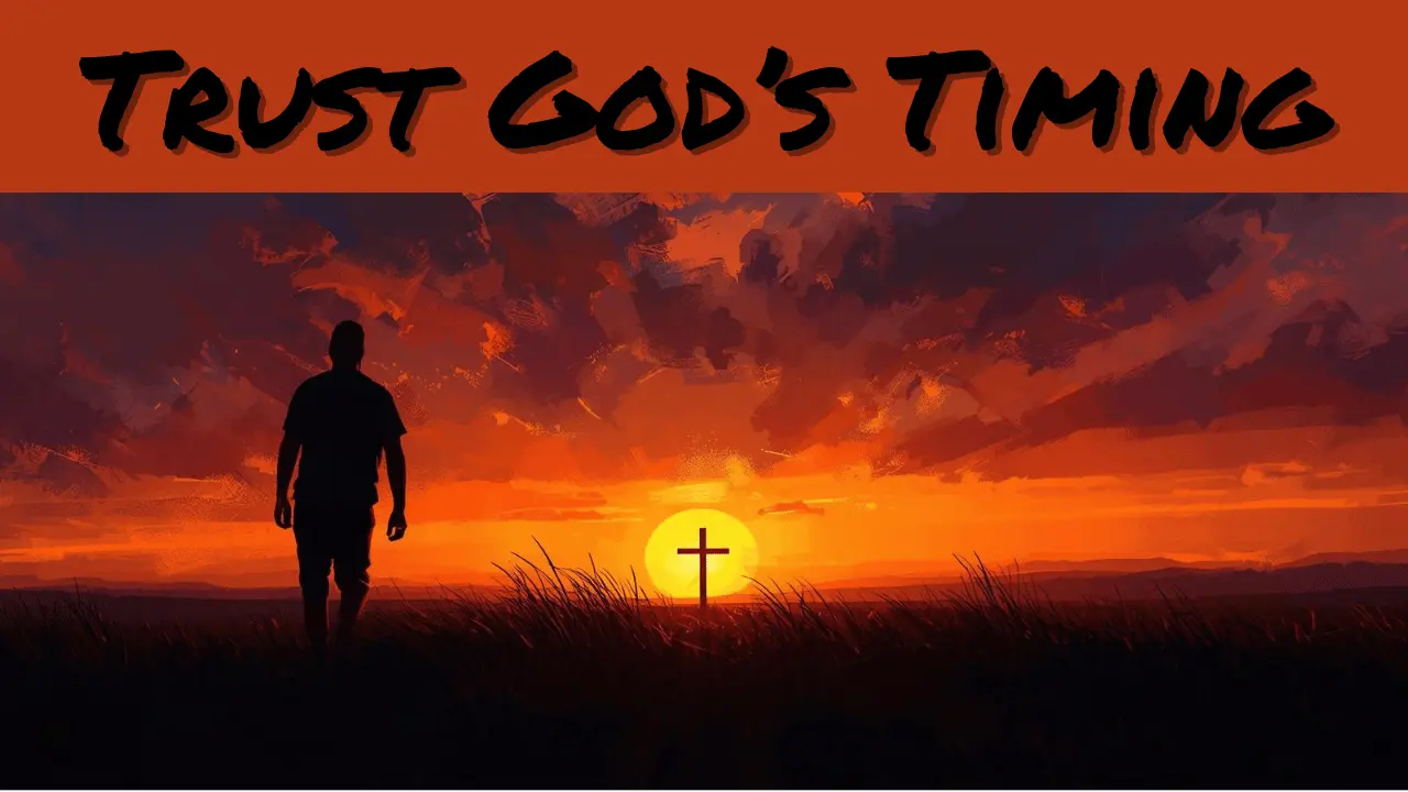 Man walking alone on a quiet country road at sunrise, symbolizing patience, faith, and trusting God’s timing