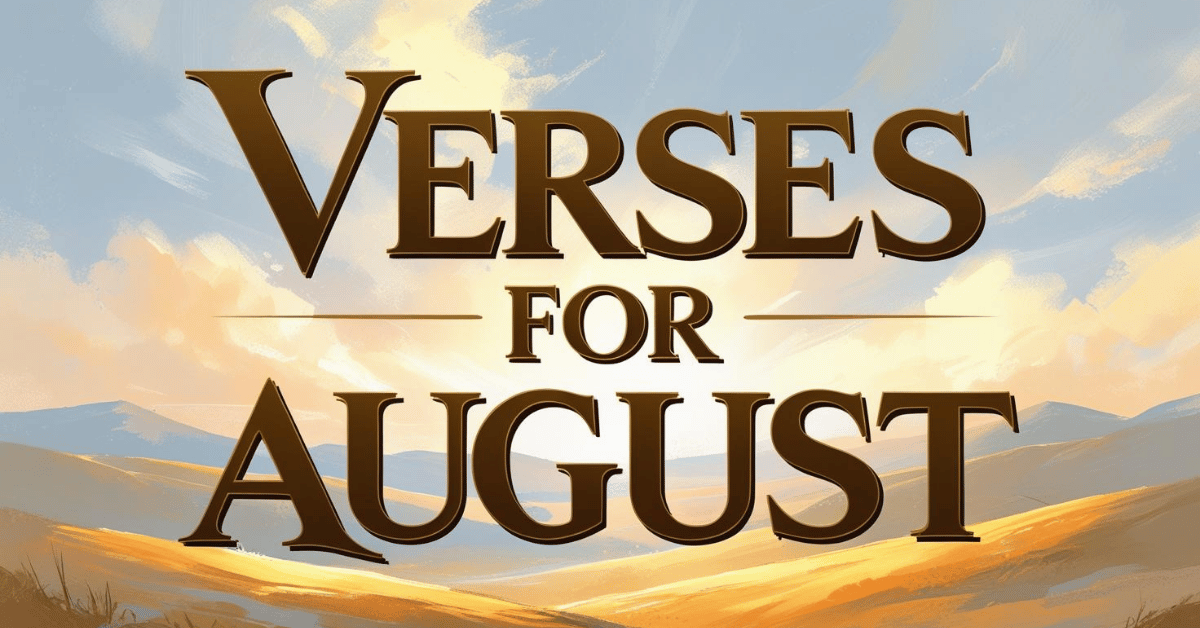 Bible Verses for August to Inspire Your Faith Daily