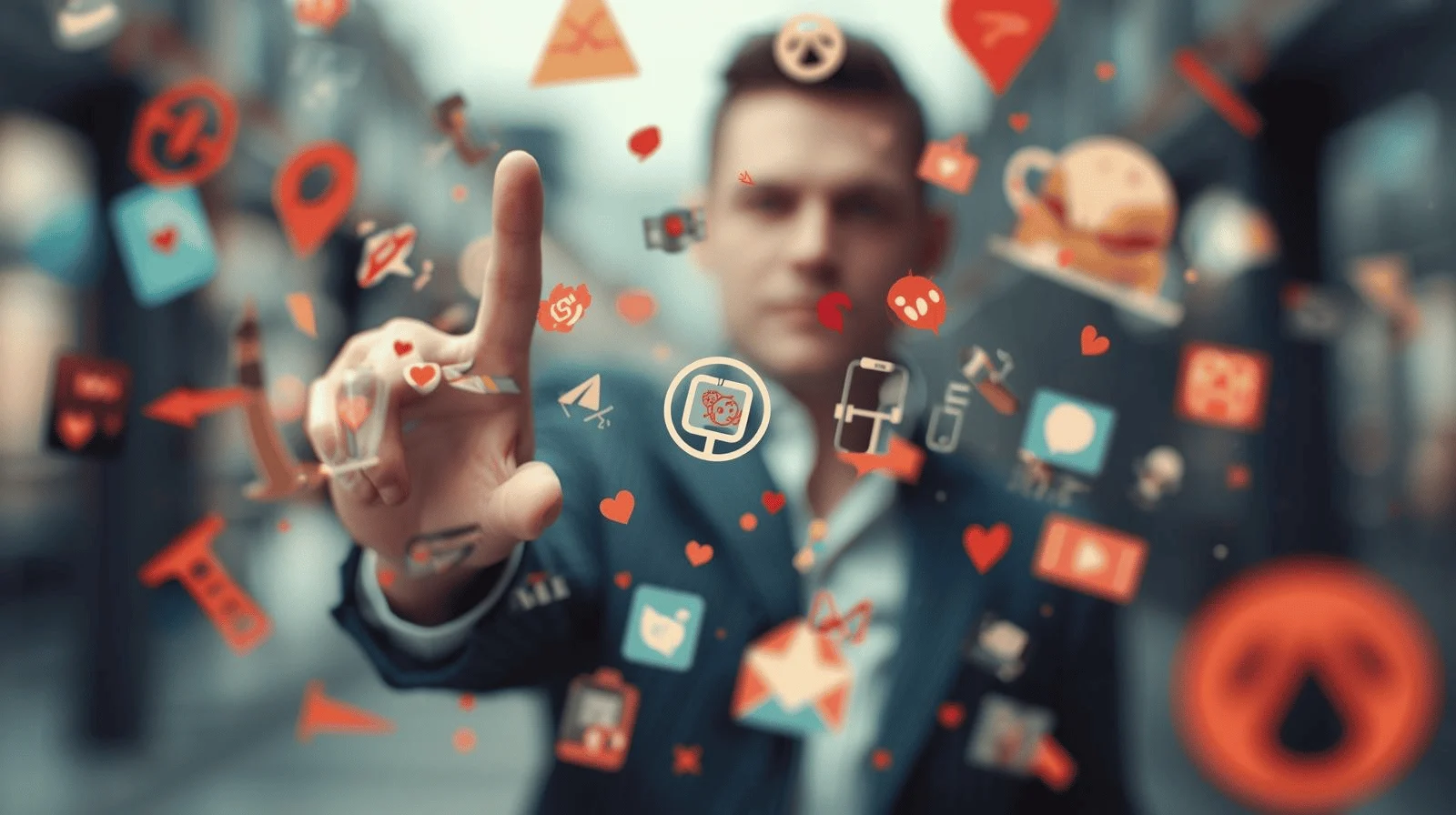 Illustration of digital-age vices linked to the seven sins