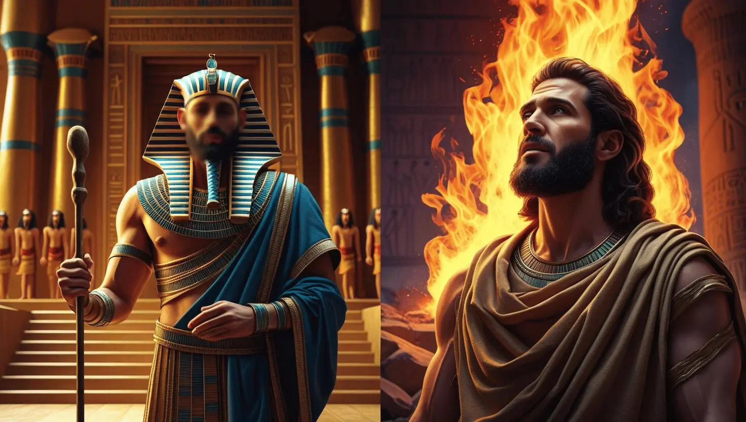 Moses at the burning bush