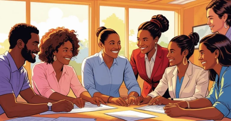 a team experiencing the joy of the Lord in working