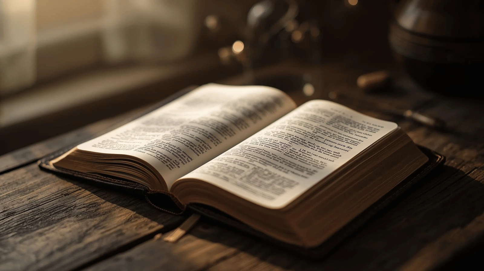An open Bible with highlighted verses about God’s promises