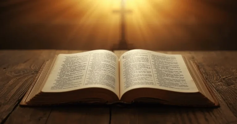 Open Bible with Psalm 51 highlighted, soft light shining on the pages symbolizing God’s renewal and a clean heart.