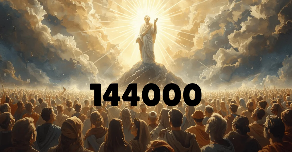 Symbolic vision of the 144,000 in Revelation with the Lamb on Mount Zion