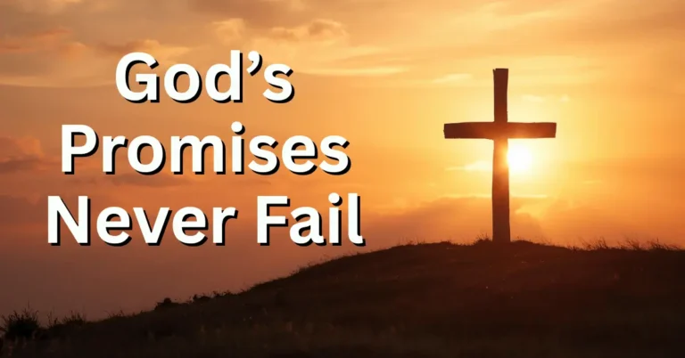 Cross standing against a sunrise, symbolizing Christian hope in God’s promises