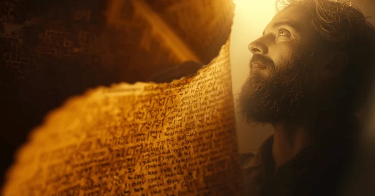 Ancient scroll of Daniel’s prophecies with glowing light, symbolizing relevance for the modern world in 2025