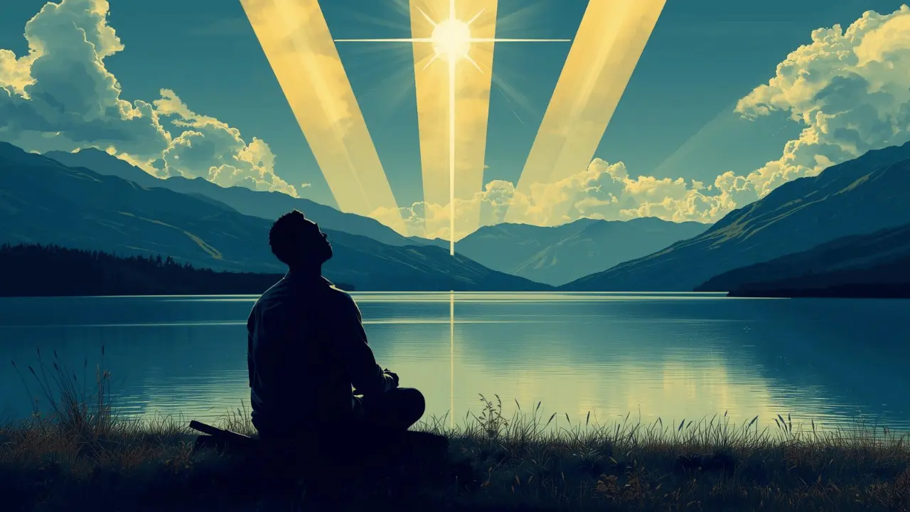 Peaceful moment of reflection symbolizing spiritual growth and connection to the Holy Trinity