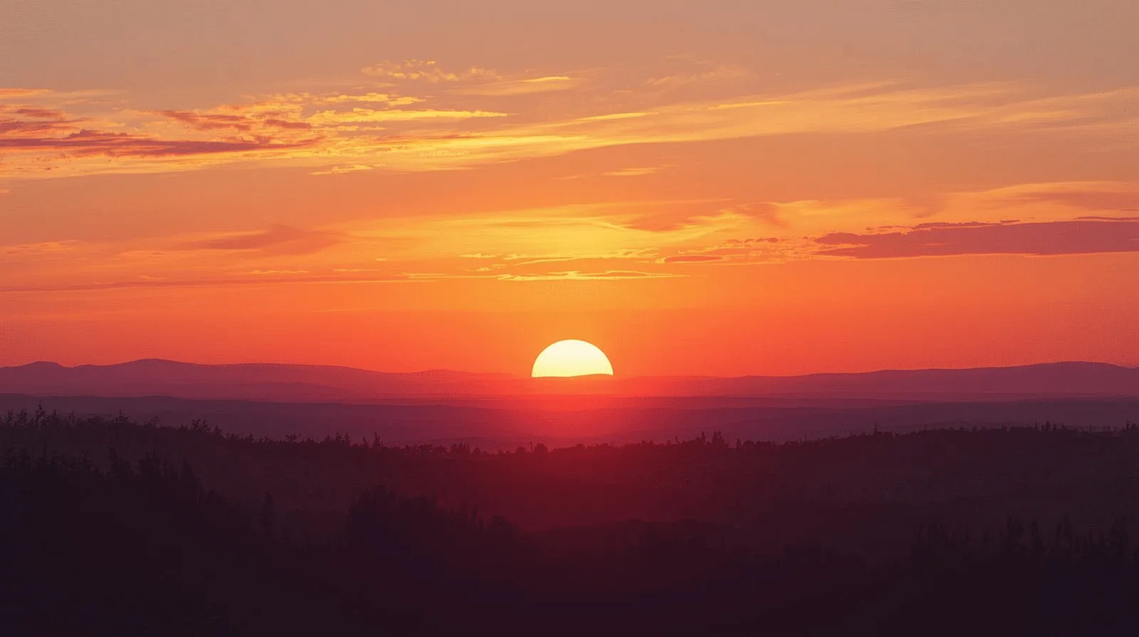 Peaceful sunset over mountains symbolizing God’s comforting love