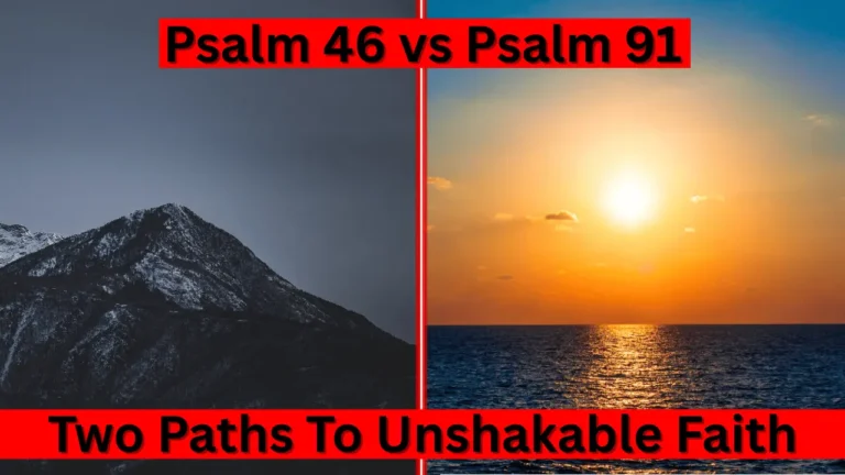 picture symbolizing the contrasting themes of strength and peace found in Psalm 46 and Psalm 91