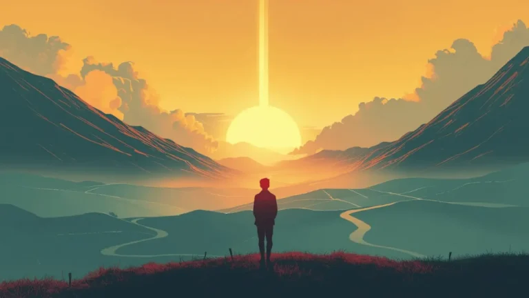 Sunlight breaking through clouds over a peaceful valley, symbolizing God’s promises and divine timing