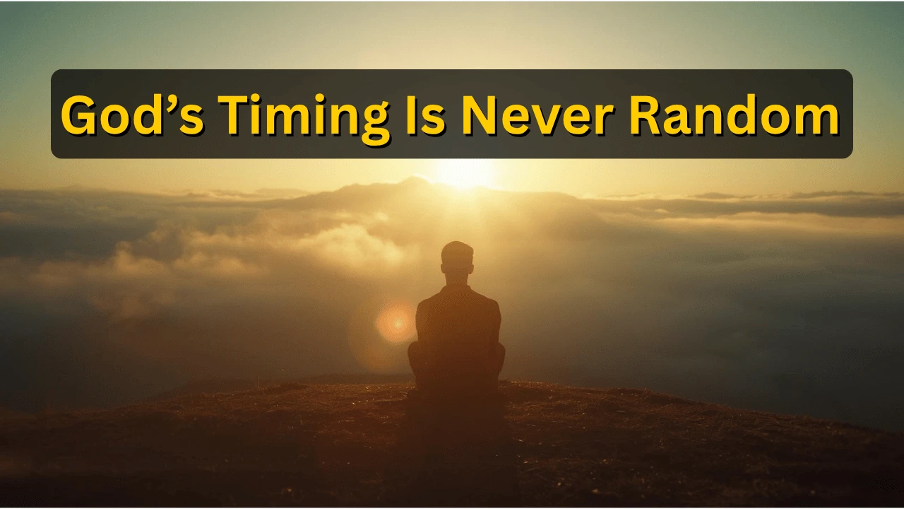 sunrise over weary traveler resting on a mountain trail — symbolizing God’s strength revealed through human weakness