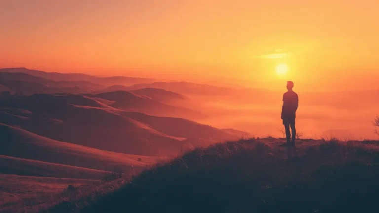 Sunrise over peaceful hills symbolizing hope and divine help, inspired by Psalm 121:1 — “I will lift up my eyes to the hills