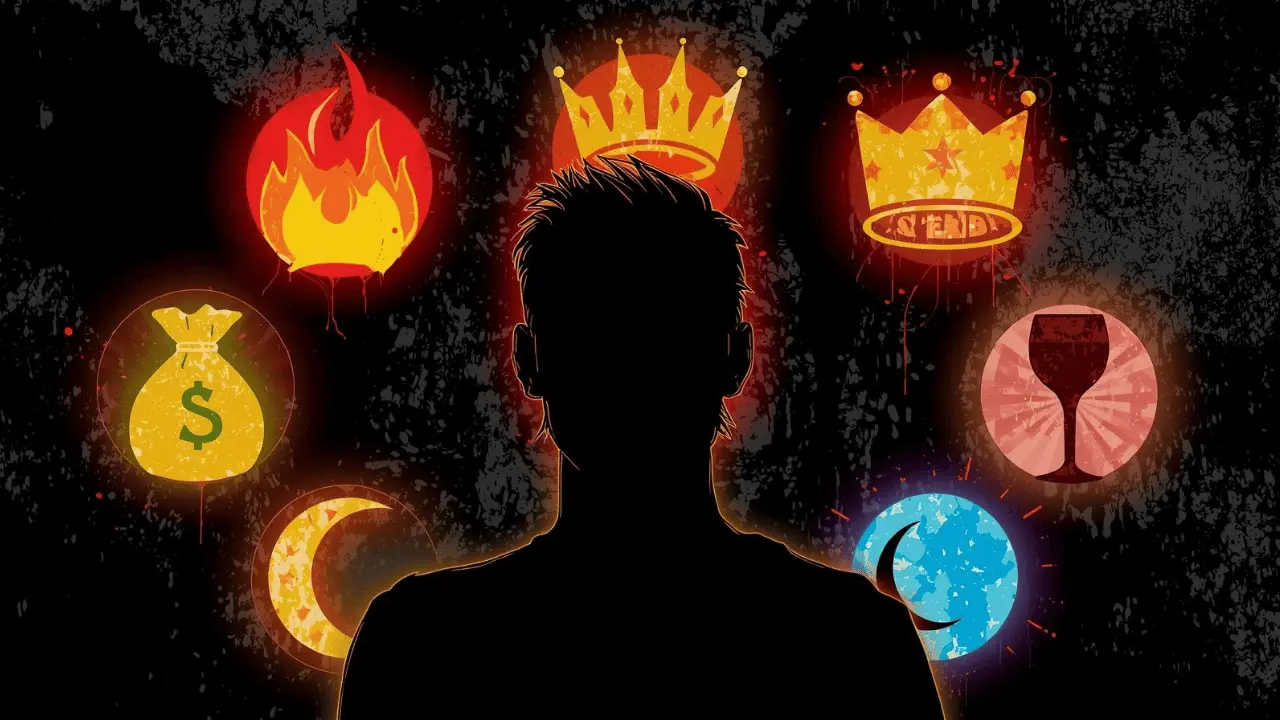 Modern depiction of the Seven Deadly Sins in today’s digital world