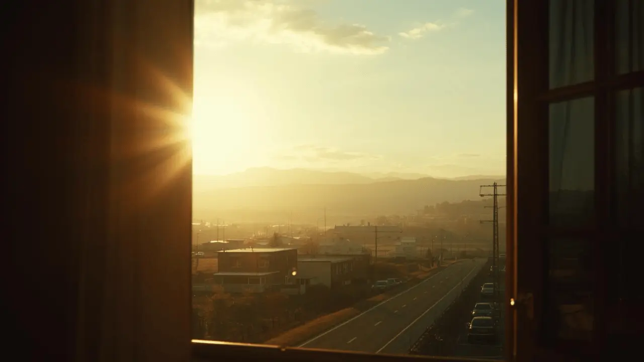 Sunrise over a peaceful landscape, symbolizing God going before us into a new week with light and guidance.