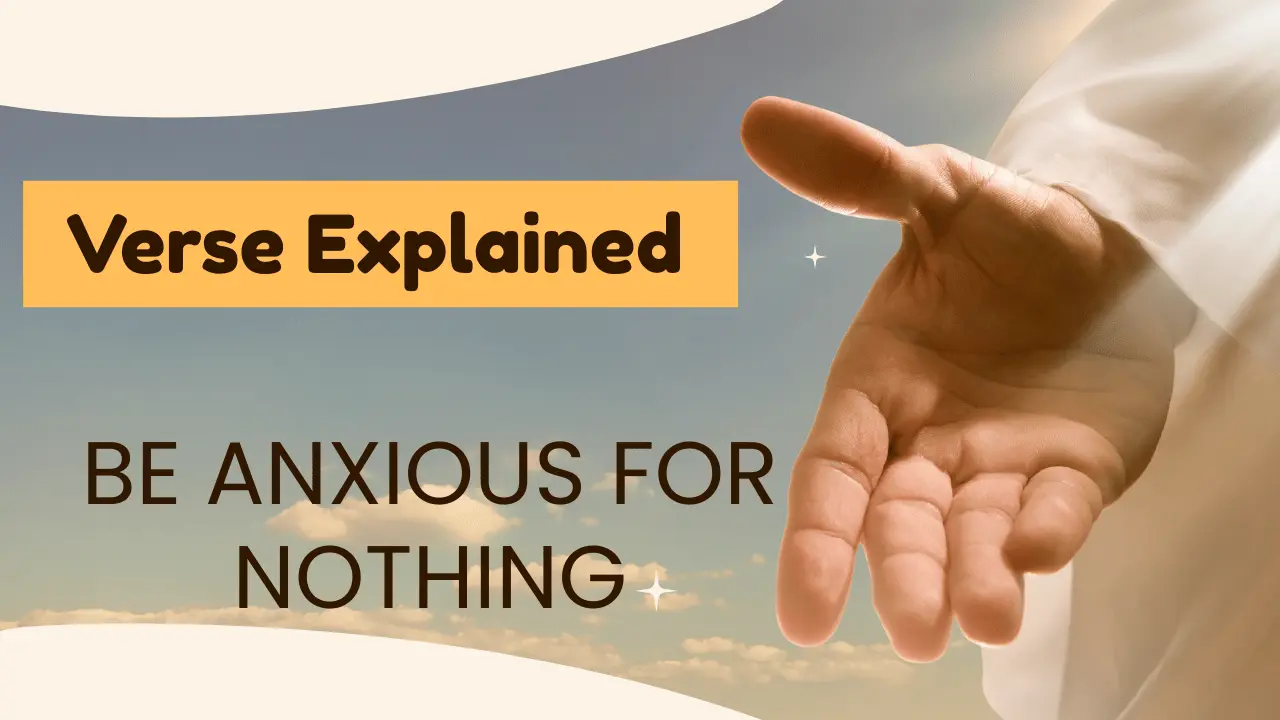 Choosing to be anxious for nothing is an act of faith rooted in trust. It does not deny hardship or minimize pain