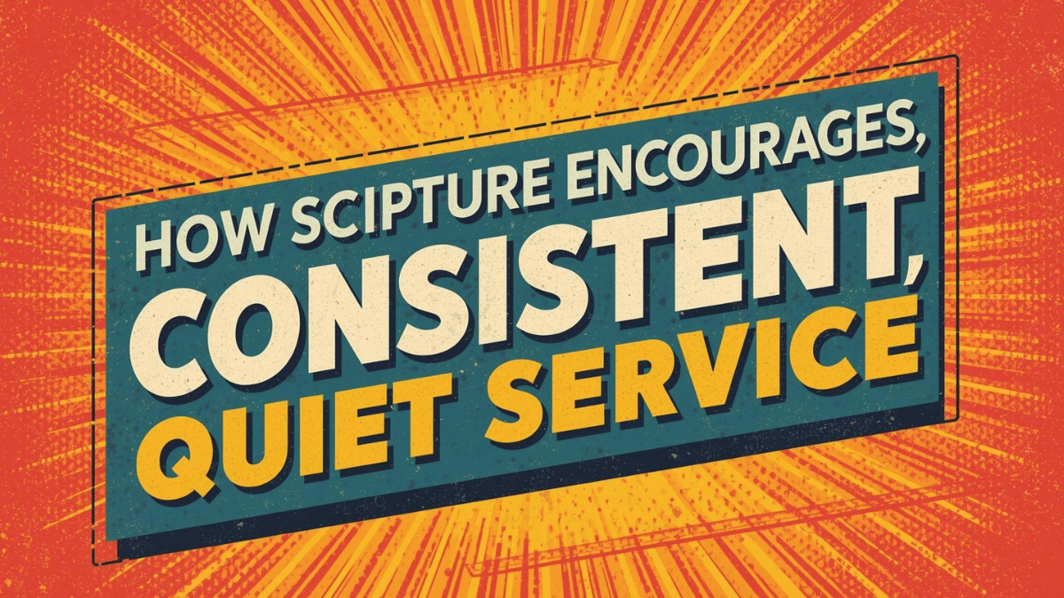 How Scripture Encourages Consistent, Quiet Service
