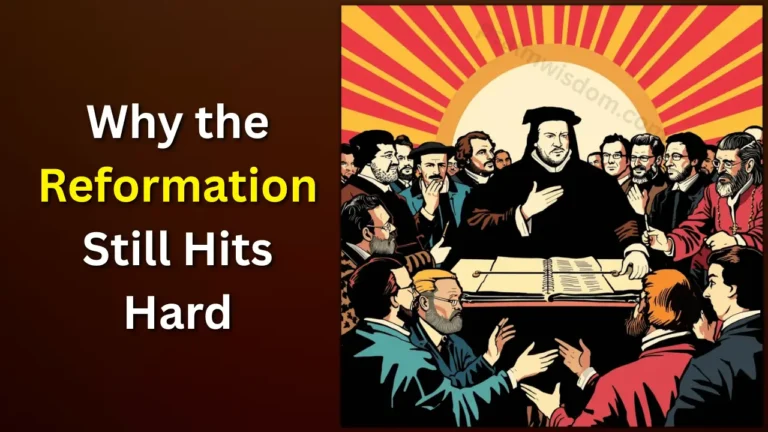 Reformation inspired design reminding believers to return to Scripture