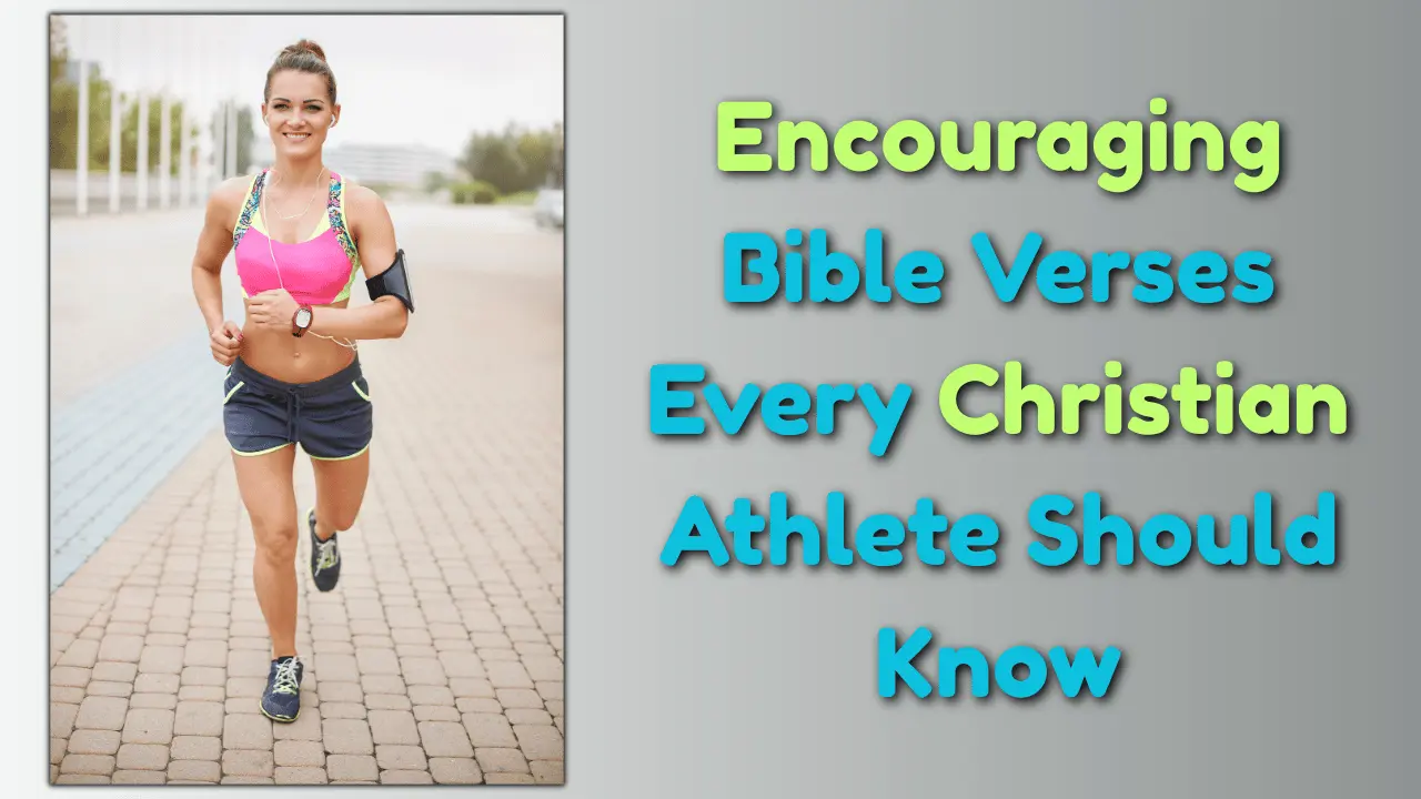 Runner preparing at the starting line with a peaceful sky above, symbolizing trust in God for strength.