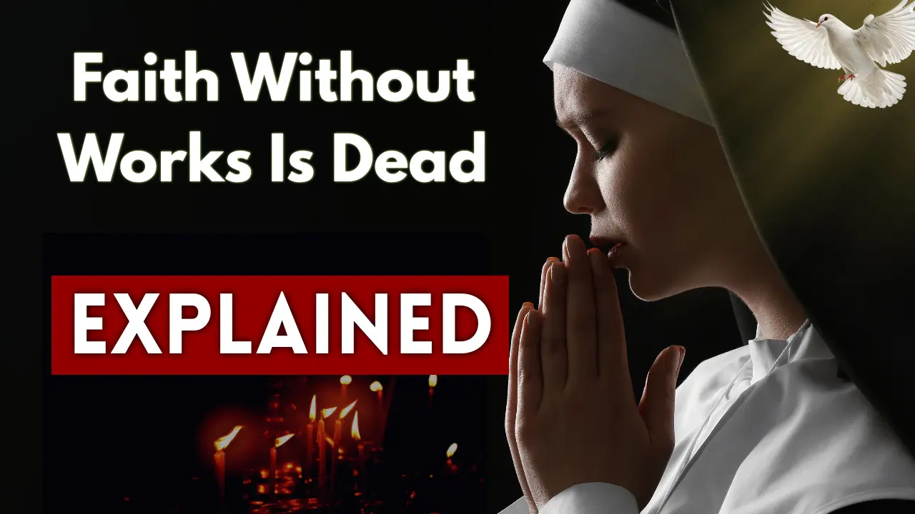 Christian reading Scripture about living faith and good works