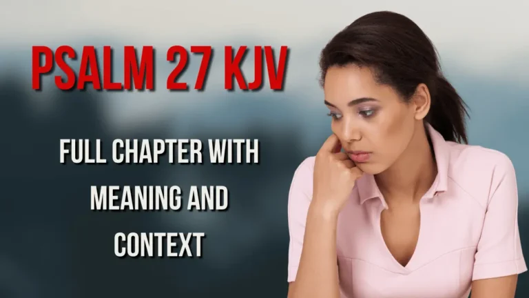Psalm 27 KJV full chapter with meaning and biblical context
