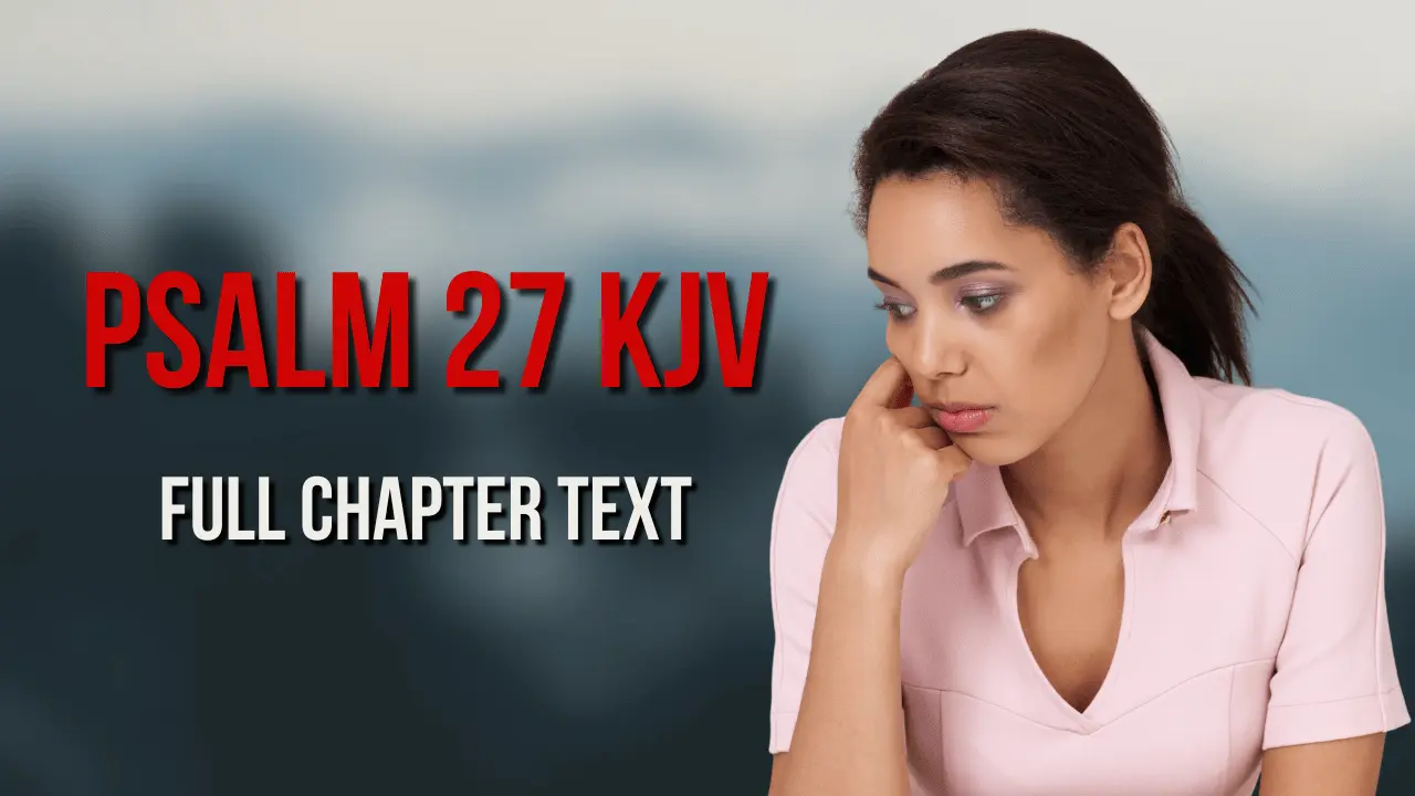 Psalm 27 King James Version scripture with explanation