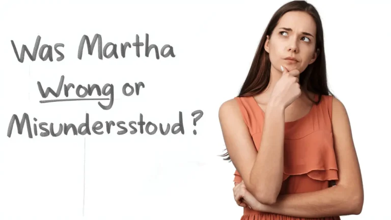 Martha meeting Jesus during the story of Lazarus in Bethany