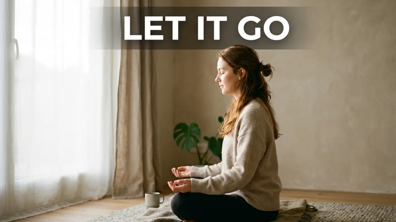 Person sitting calmly representing releasing anxiety and trusting God’s care