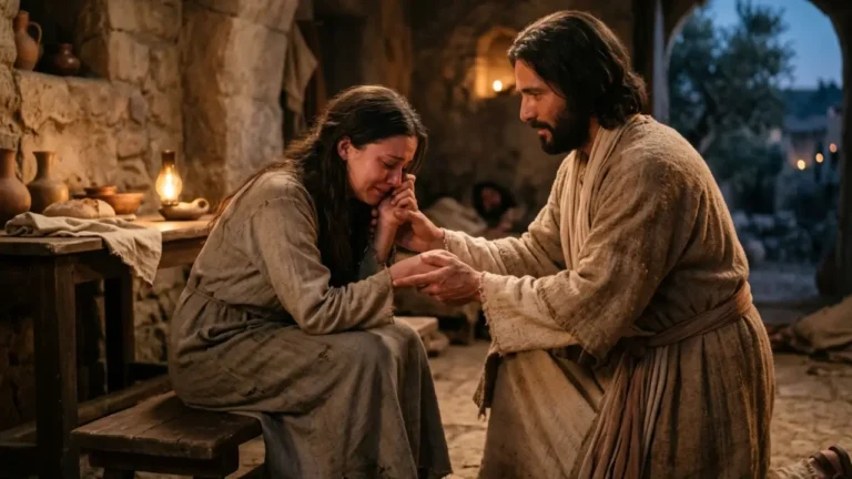 Jesus showing grace through healing and compassion in everyday life
