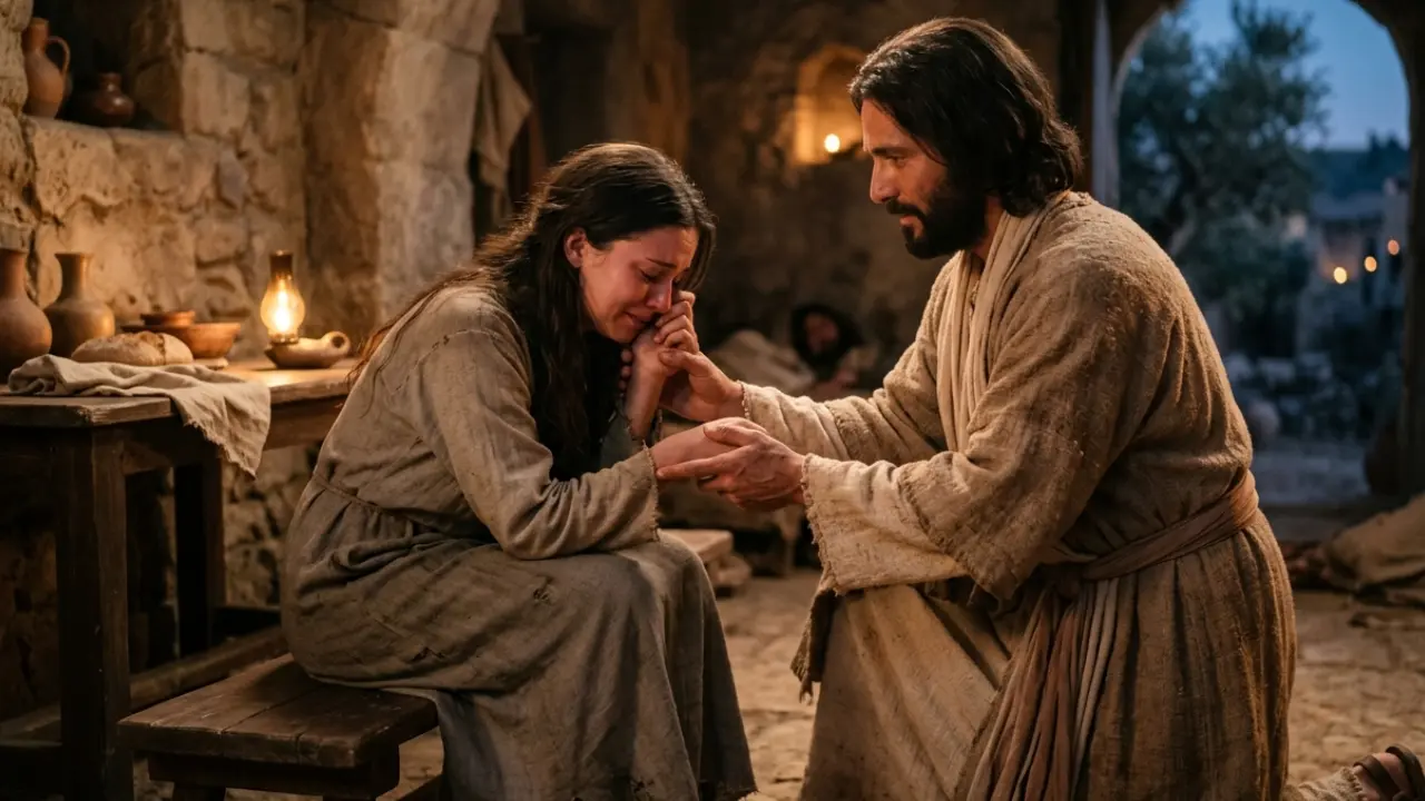 Jesus showing grace through healing and compassion in everyday life