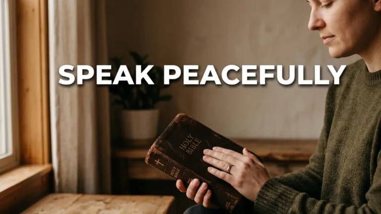 Person holding Bible calmly representing reading Scripture at a funeral