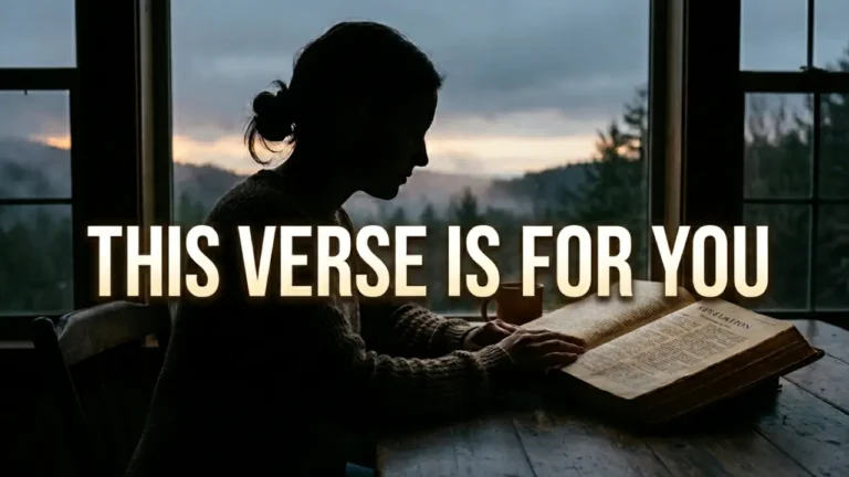 Reader studying Revelation 1:3 in quiet light with a thoughtful and reverent mood.