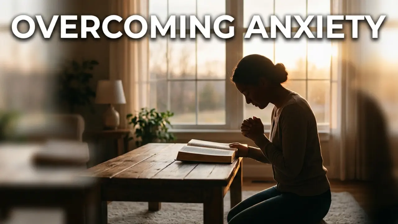Person praying peacefully representing biblical peace and overcoming anxiety