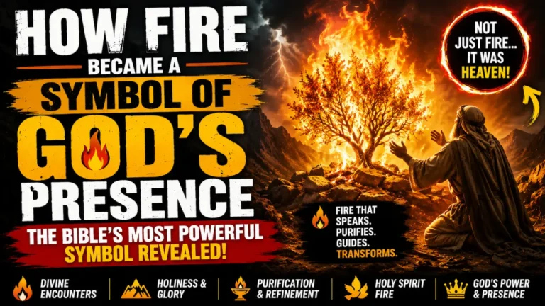 Spiritual symbolism of fire in the Bible featuring Moses, heavenly flames, and the fire of Pentecost