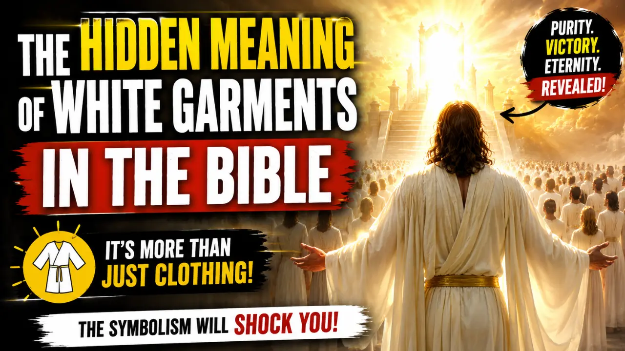 Heavenly white robe symbolism illustration inspired by biblical prophecy and eternal life in Scripture