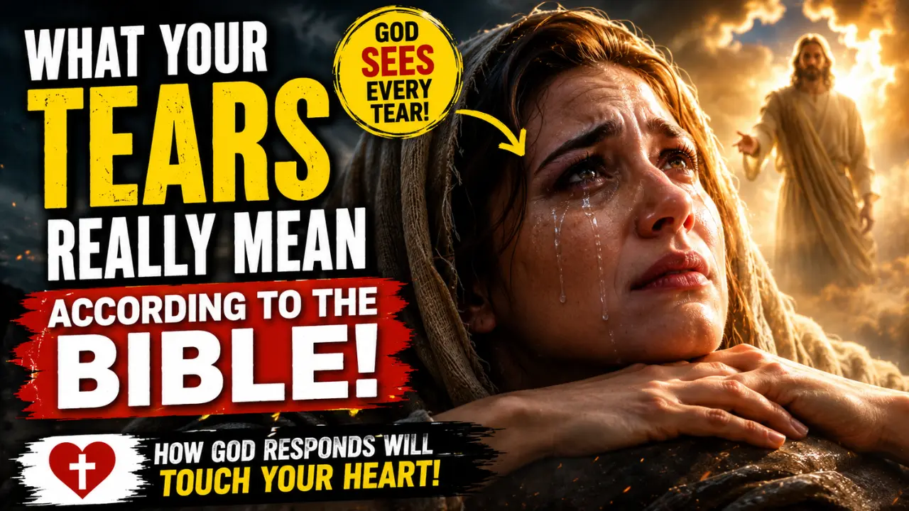 Woman crying during prayer with heavenly light symbolizing repentance, suffering, and divine comfort in Scripture