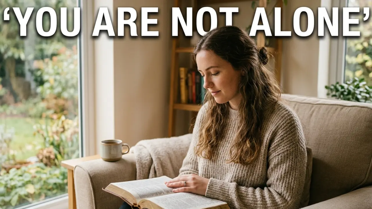Person reading Bible representing peace through Christ during struggles