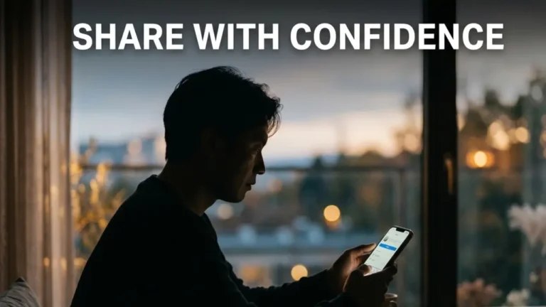 Person using smartphone representing sharing the Gospel on social media with confidence