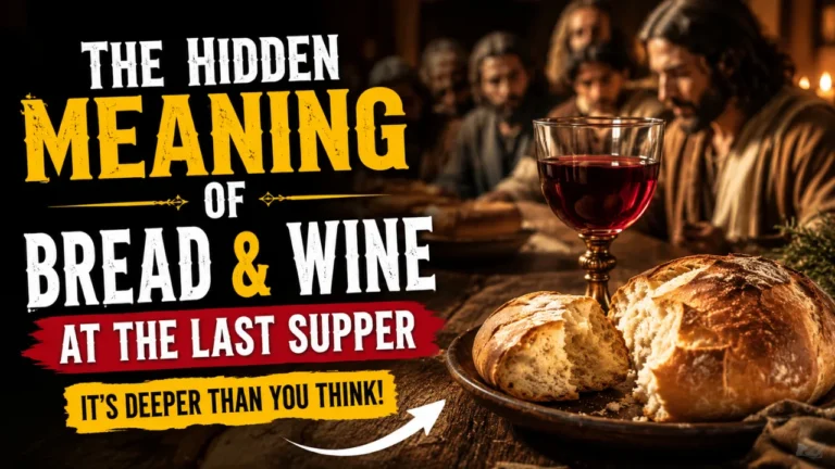 Bread and wine at the Last Supper symbolize Christ's body and blood, revealing the meaning of sacrifice, covenant, forgiveness, and redemption.