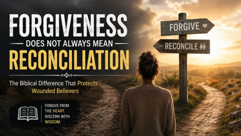 Forgiveness releases revenge, but reconciliation rebuilds trust. This biblical guide helps believers heal without ignoring truth.