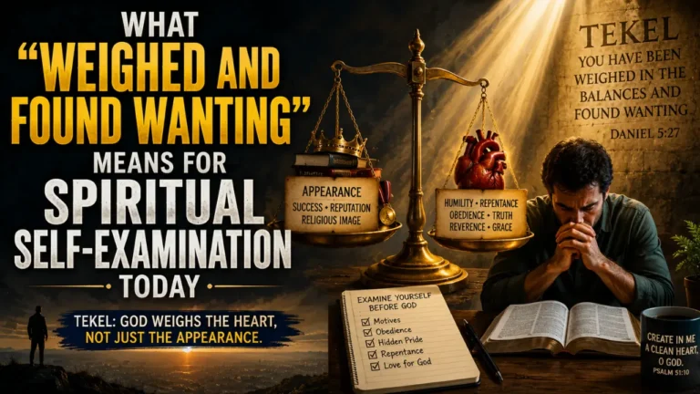 Understand how God weighs the heart, not the image, through the warning “weighed and found wanting” and its meaning for believers.