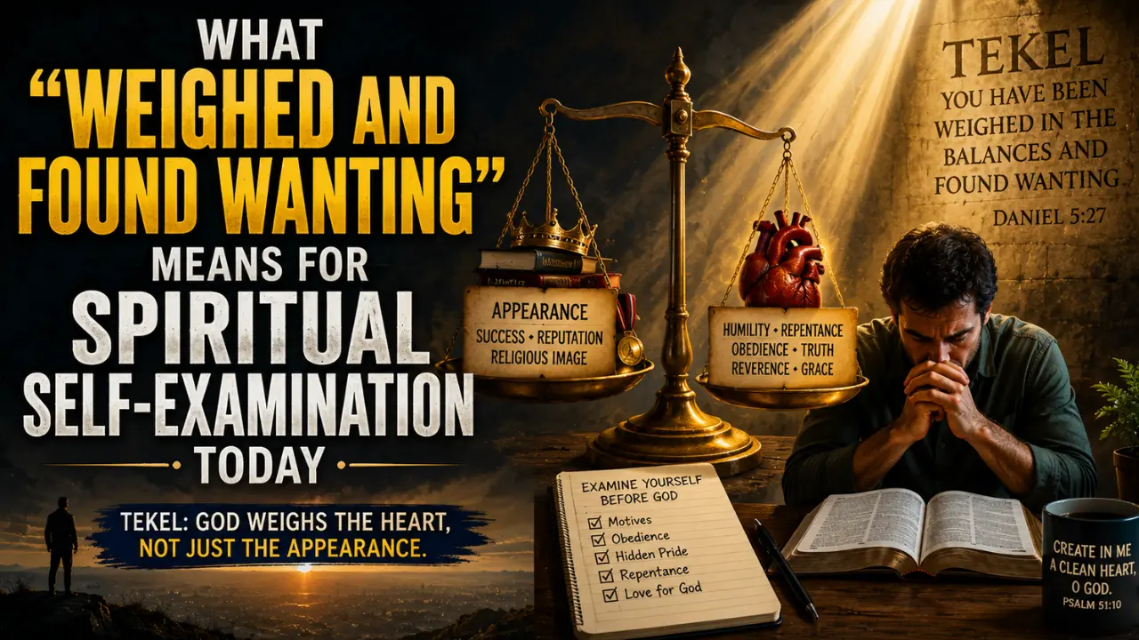 Understand how God weighs the heart, not the image, through the warning “weighed and found wanting” and its meaning for believers.