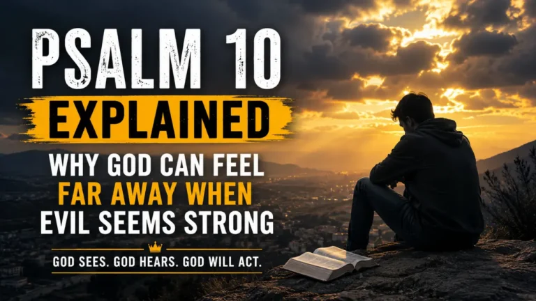 Discover the meaning of Psalm 10 and why it gives comfort when God feels silent, injustice feels loud, and the heart needs courage to keep praying.