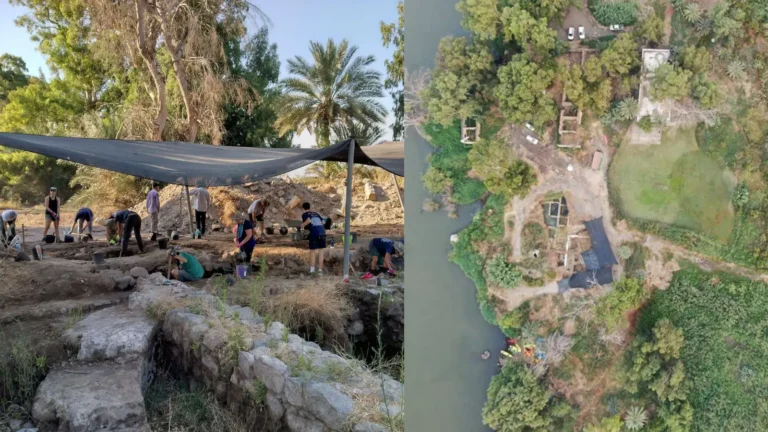 Archaeological remains at El-Araj near the Sea of Galilee, a leading candidate for biblical Bethsaida.