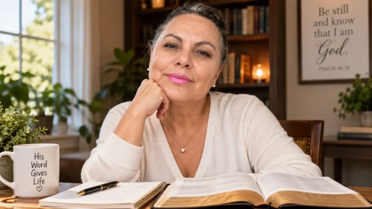 Woman studying the Bible at home while reflecting on the biblical meaning of the Feast of Trumpets 2026